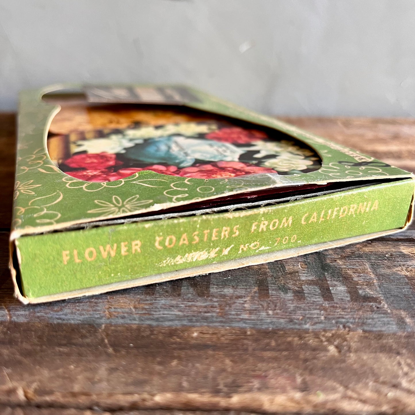 【USA vintage】コースター　Flower Coasters from California