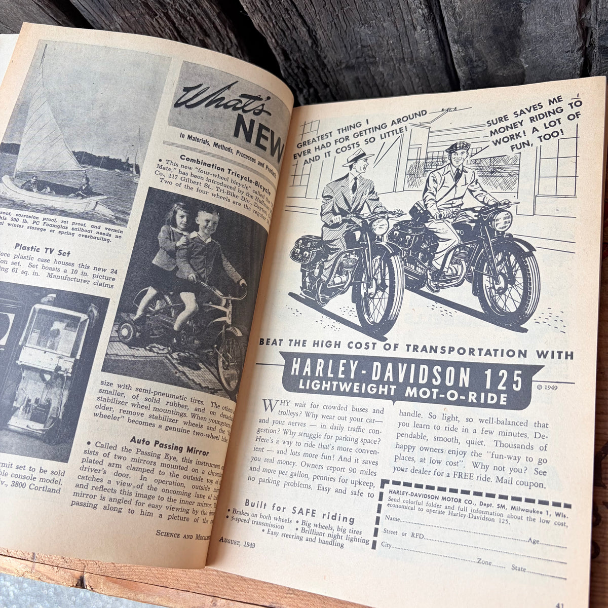 【1940s USA vintage】SCIENCE and MECHANICS AUGUST 1949