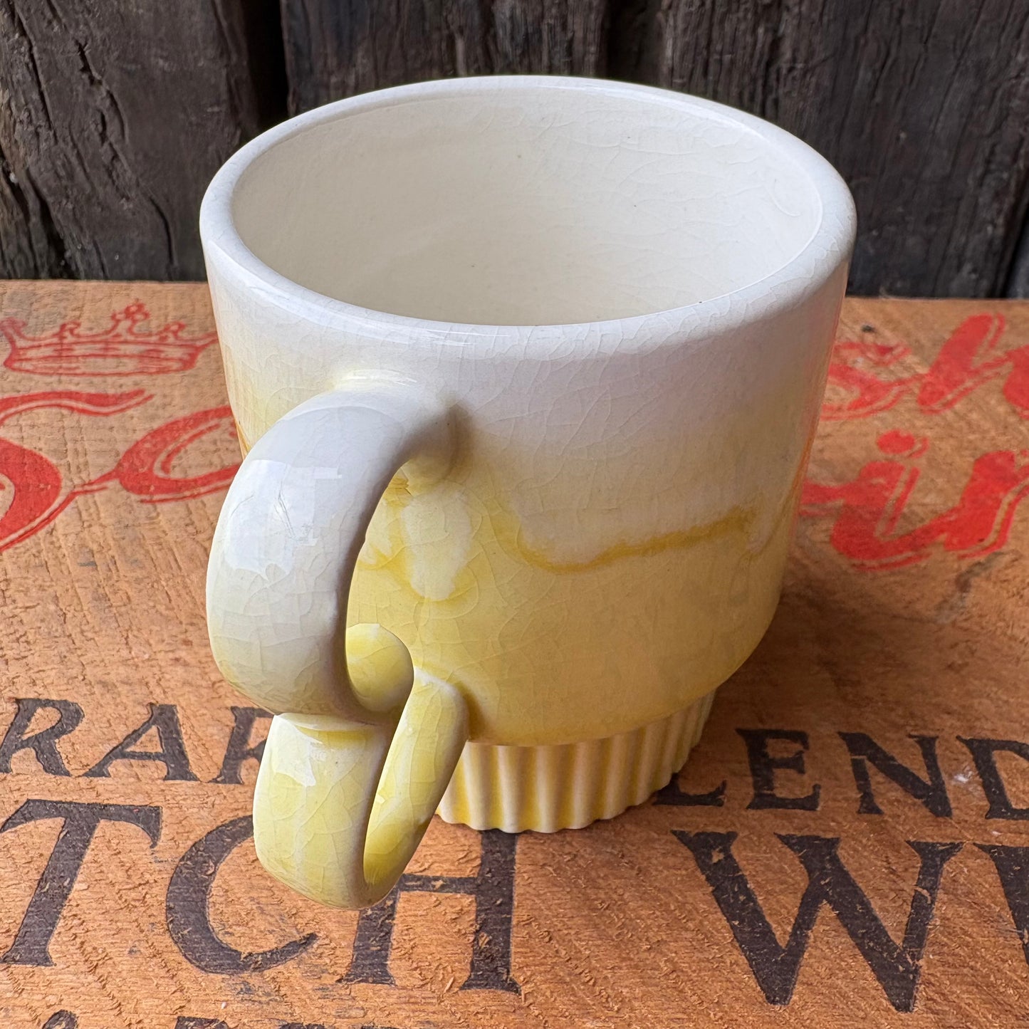 【1970s JAPAN Vintage】mugcup Yellow