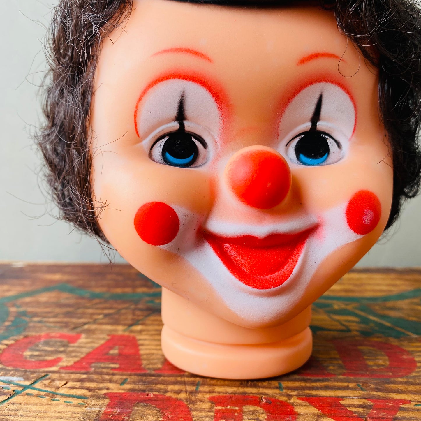【USA vintage】clown doll head ピエロ ドールヘッド ブラウン