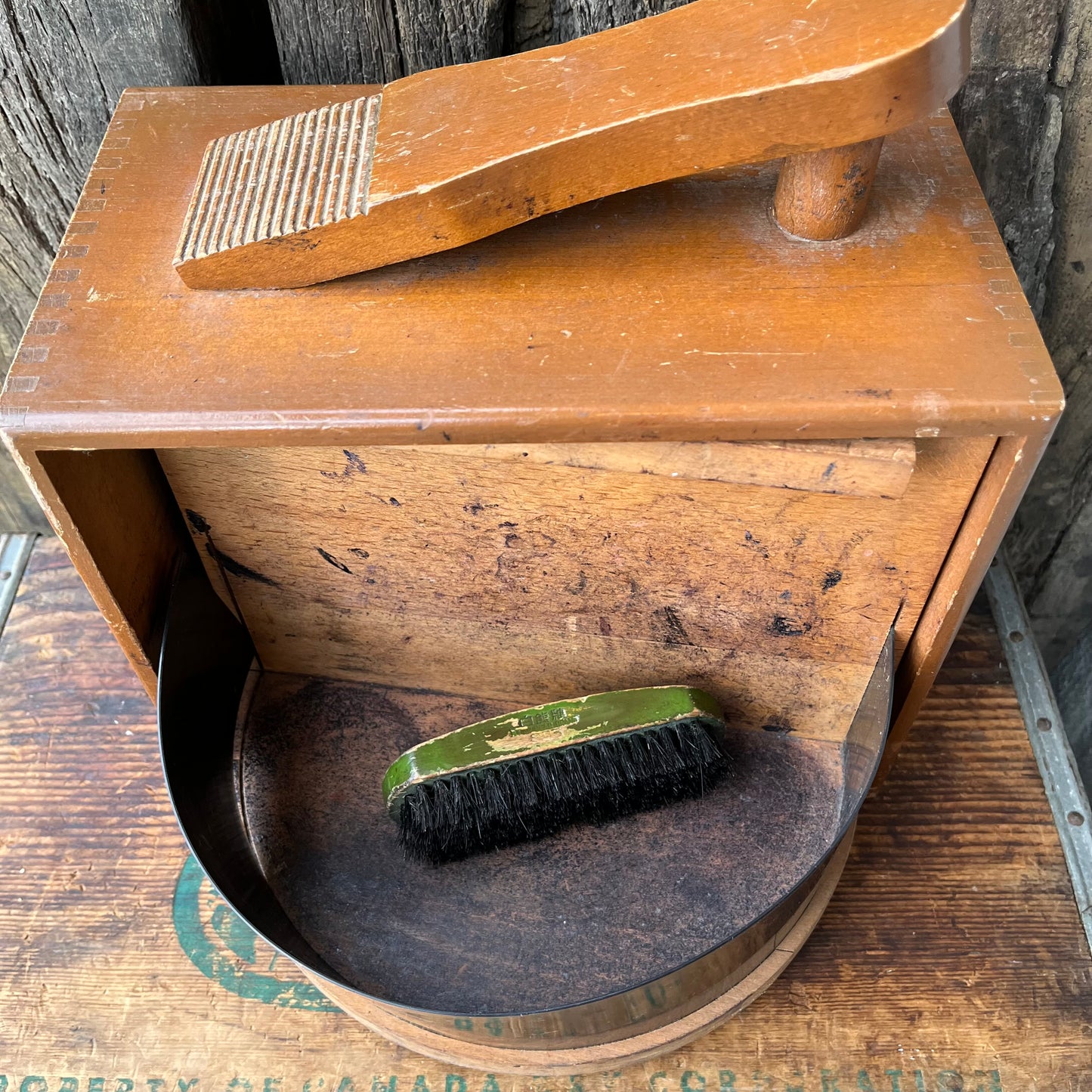 【50s USA vintage】LORD ESQURE Shoe shine box