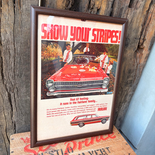 【USA Vintage】 LIFE Magazine Framed Ads FORD
