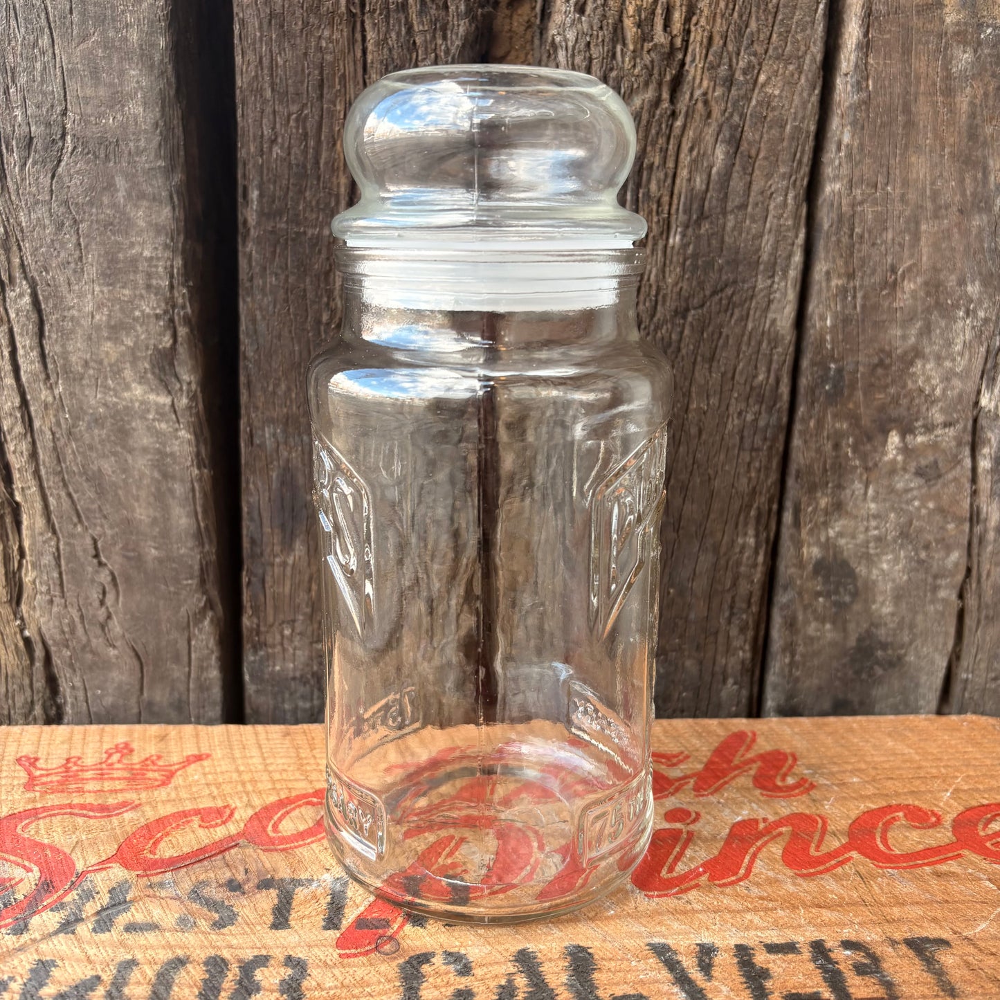 【1980s USA vintage】Mr. Peanut 75th Anniversary Glass Jar