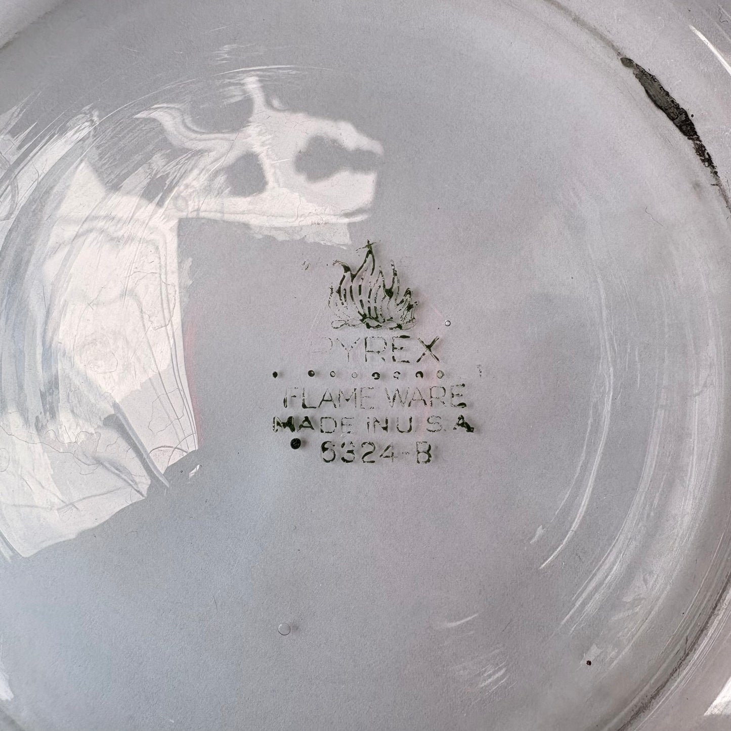 【1940s USA vintage】PYREX FLAME WARE Glass saucepan 6324-B