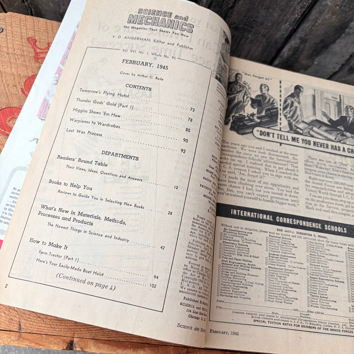 【1940s USA vintage】SCIENCE and MECHANICS FEBRUARY 1945