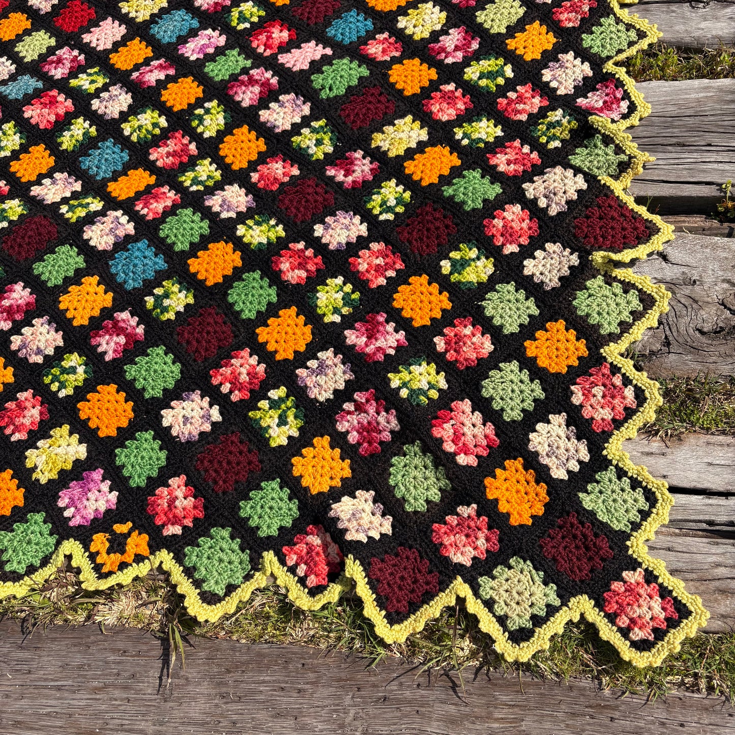 【USA vintage】Granny Square Blanket