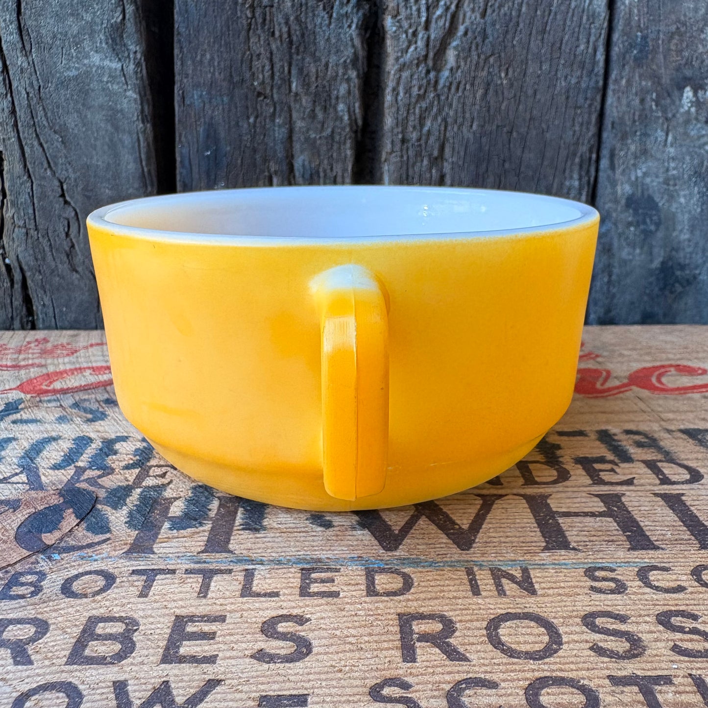 【1960-1976 USA vintage】Fire-King Yellow Soup Mug