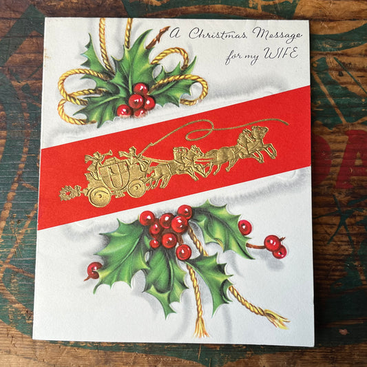 【USA vintage】1940s Christmas Greeting Card