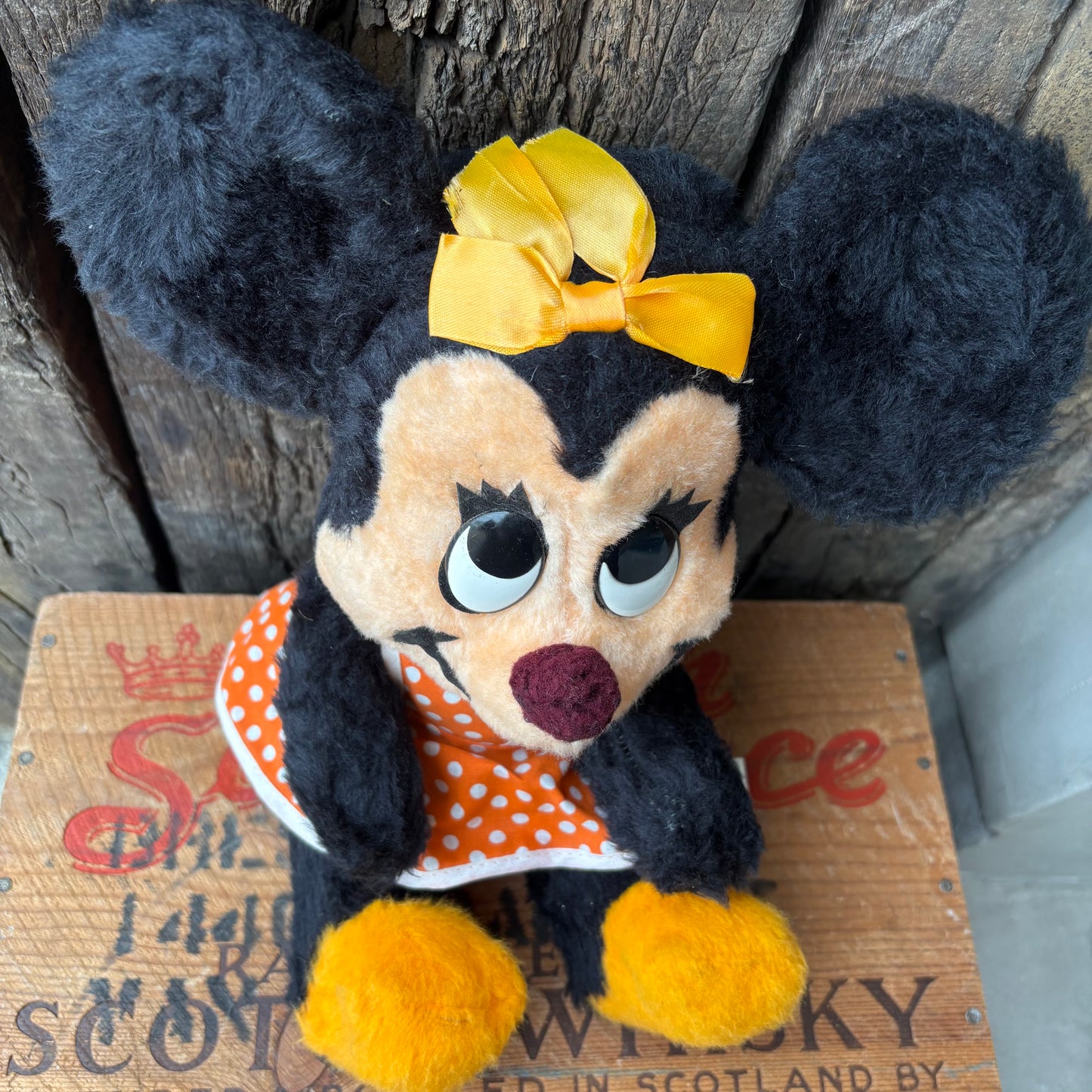 【1960s USA vintage】Walt Disney Minnie Mouse Plush Doll