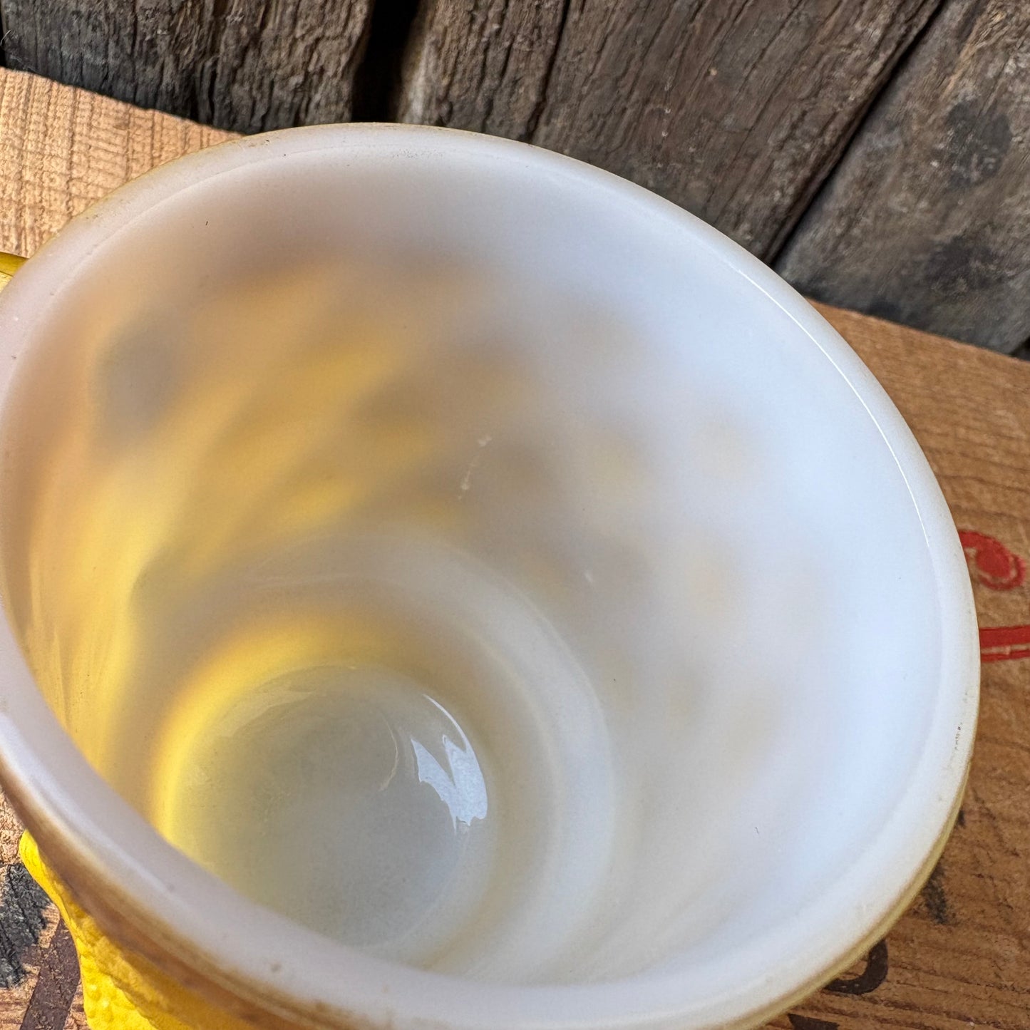 【1960-1976 USA vintage】Fire-King Kimberley mug Yellow
