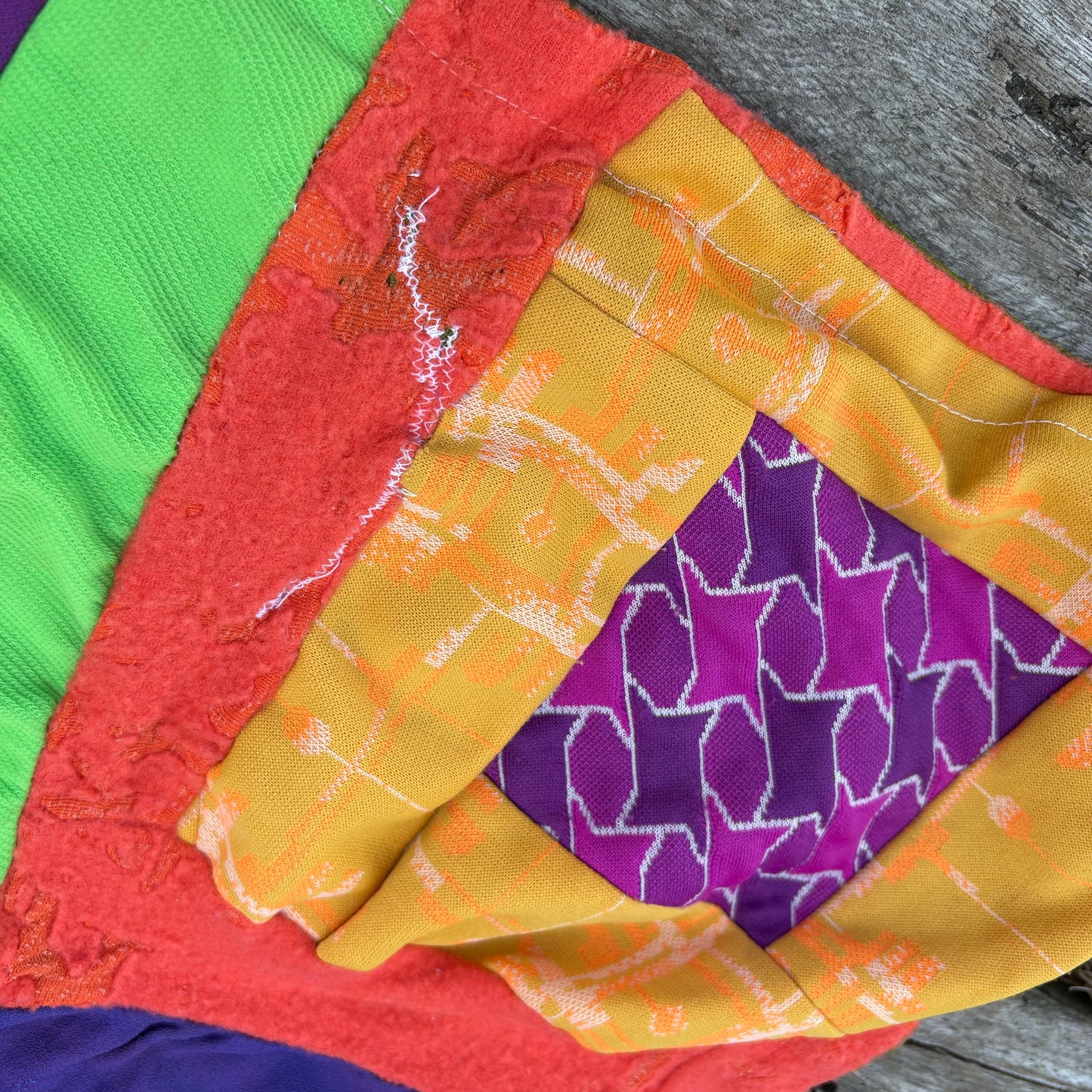 【USA vintage】Psychedelic Patchwork quilt