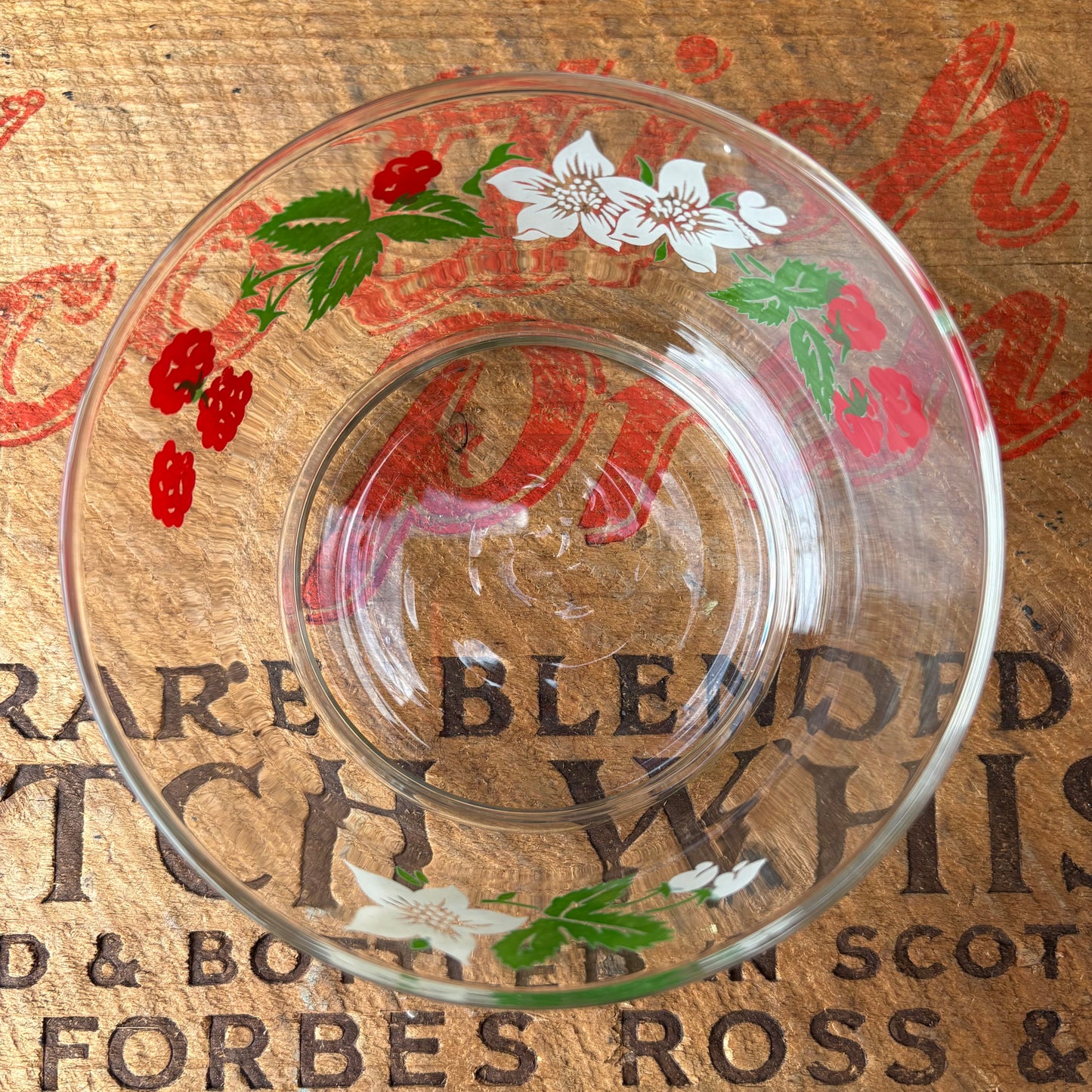 【1970s USA Vintage】Strawberry Glass Bowl