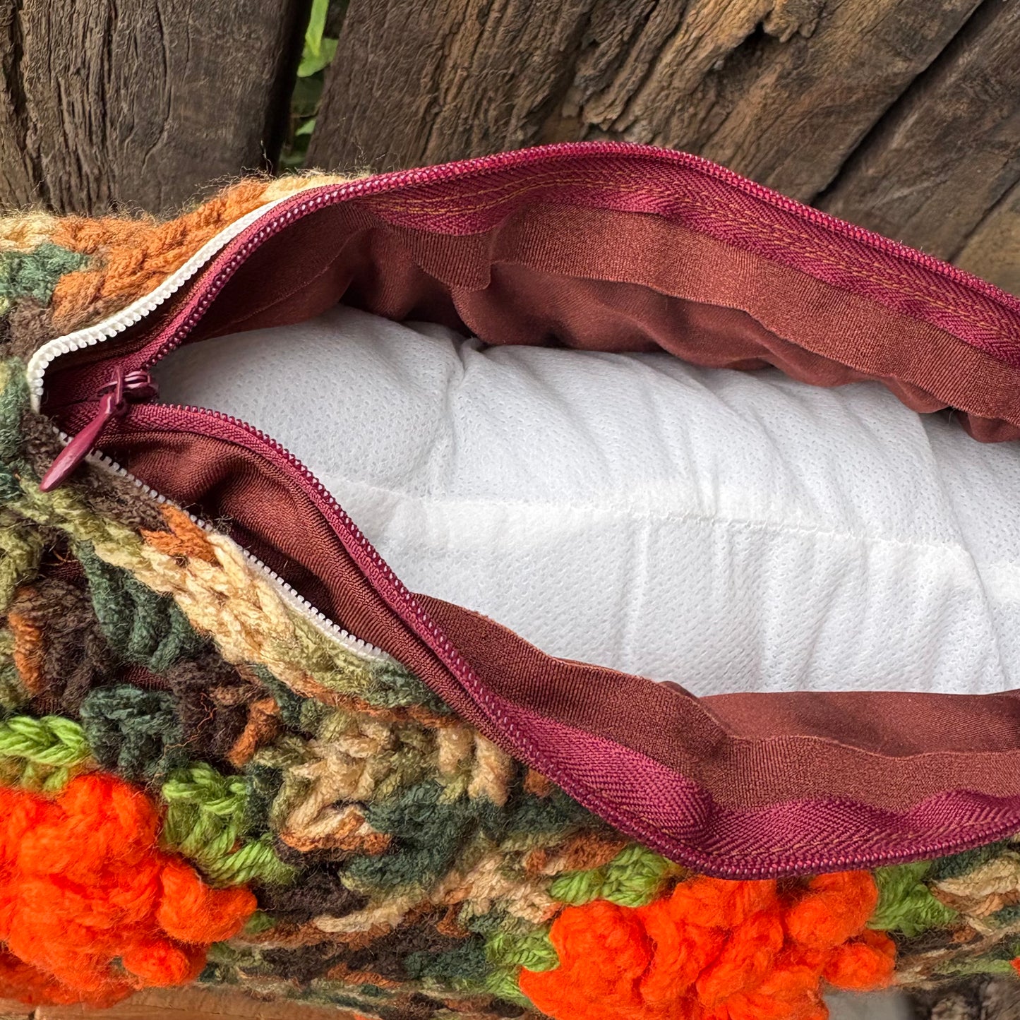 【USA vintage】 granny square flower cushion