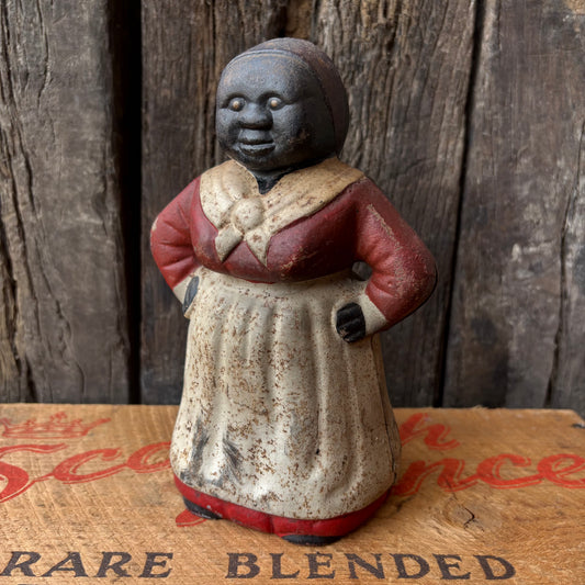 【USA vintage】Aunt Jemima Cast Iron Coin Bank