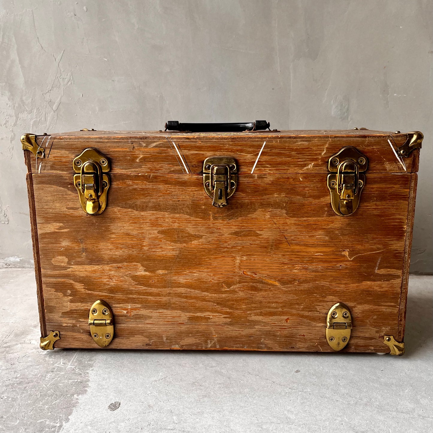 【USA vintage】Excelsior Stamford Wooden Toolbox