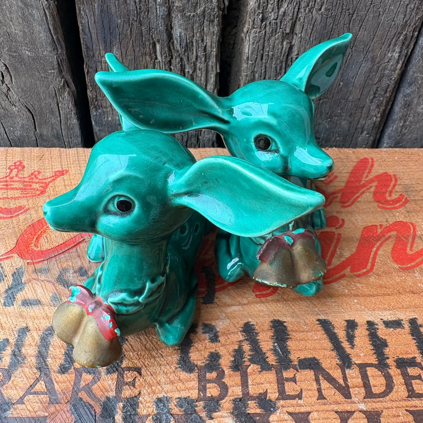 【1950s JAPAN Vintage】Lefton Ceramic Deer Figurines