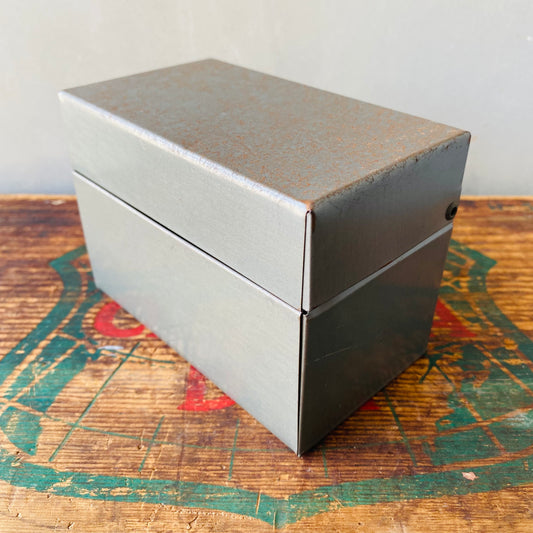 【1960s-1970s USA vintage】tin can recipe box