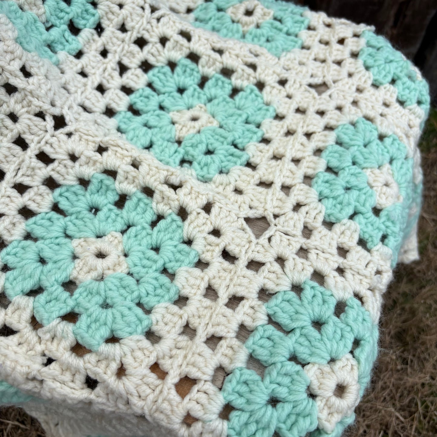 【USA vintage】Granny Square Blanket