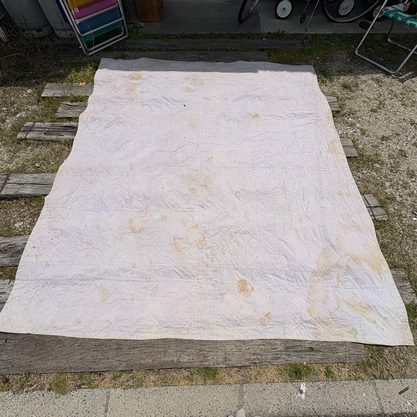 【USA Vintage】 Handmade Patchwork Quilt
