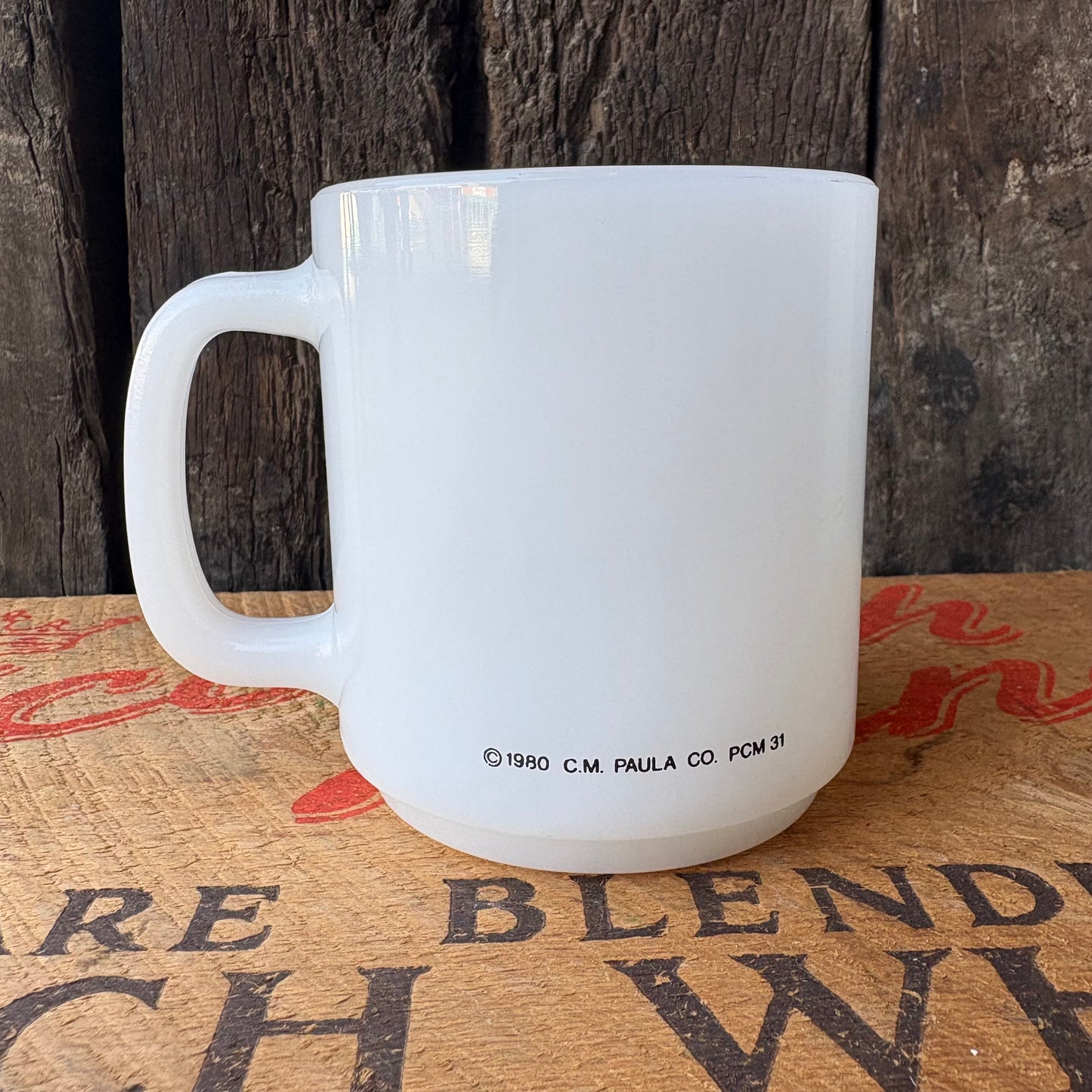 【1980s USA Vintage】Glasbake Milk Glass Mug