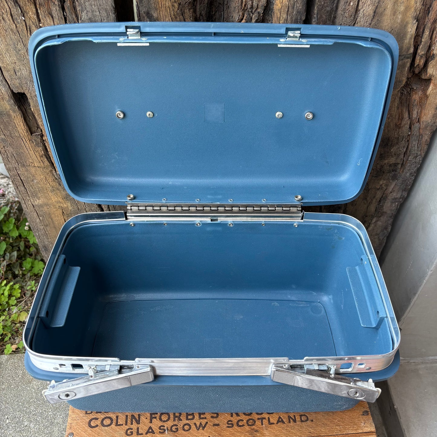 【1960s-1970s USA vintage】Samsonite Train Case Blue