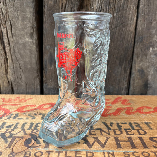 【1970s-1980s USA vintage】Texas Loosey's boots glass
