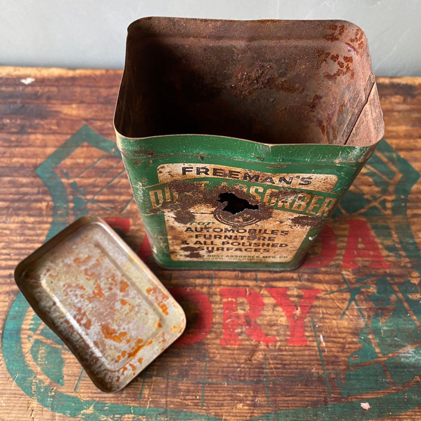 【1940s USA vintage】tin can POLISH CLOTH