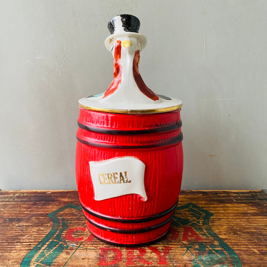 【1940s USA vintage】bird serial canister