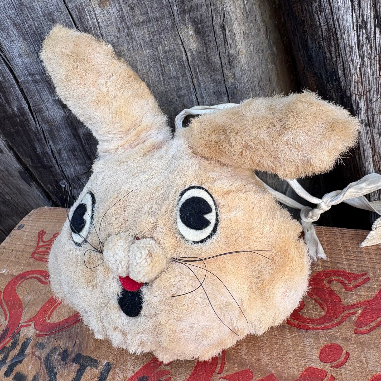 【1950s-1960s USA vintage】KA-KLAR Bunny Music Plush Ornament