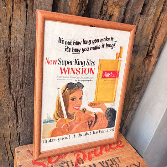 【USA Vintage】 LIFE Magazine Framed Ads Winston