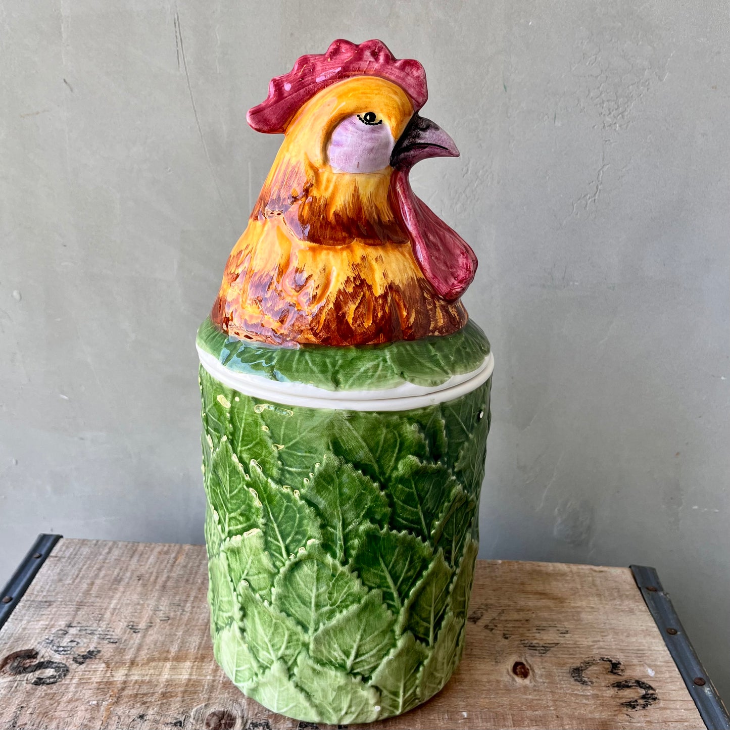 【Italy vintage】Rooster Canister