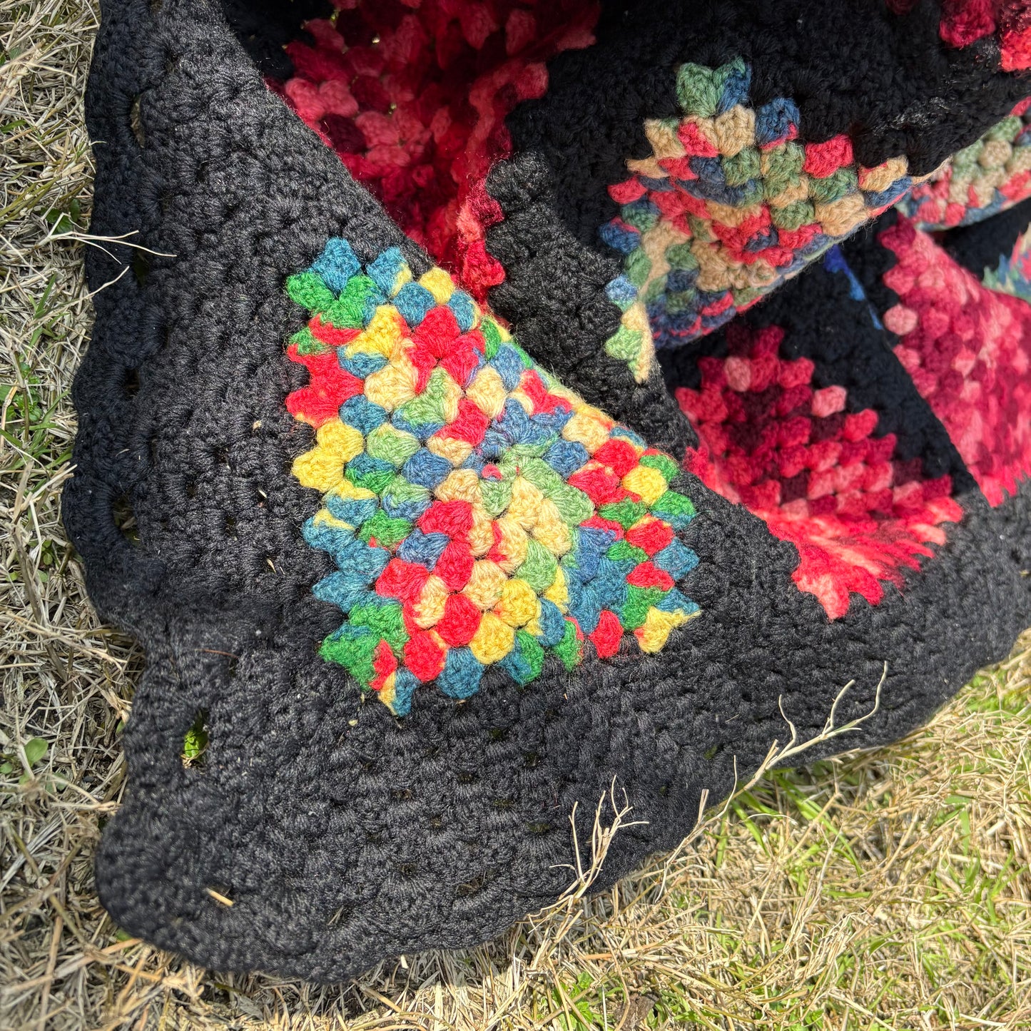 【USA vintage】Granny Square Blanket