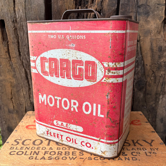 【USA vintage】Fleet Oil Co. CARGO MOTOR OIL Can