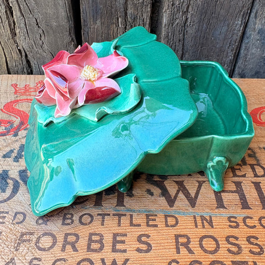 【1940s-1950s USA vintage】Johannes Brahm California Ceramic Box