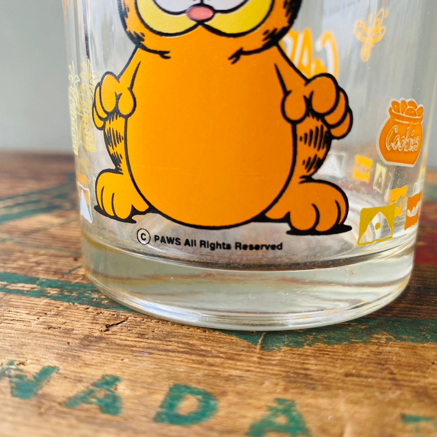 【vintage】LUKEY Garfield glass