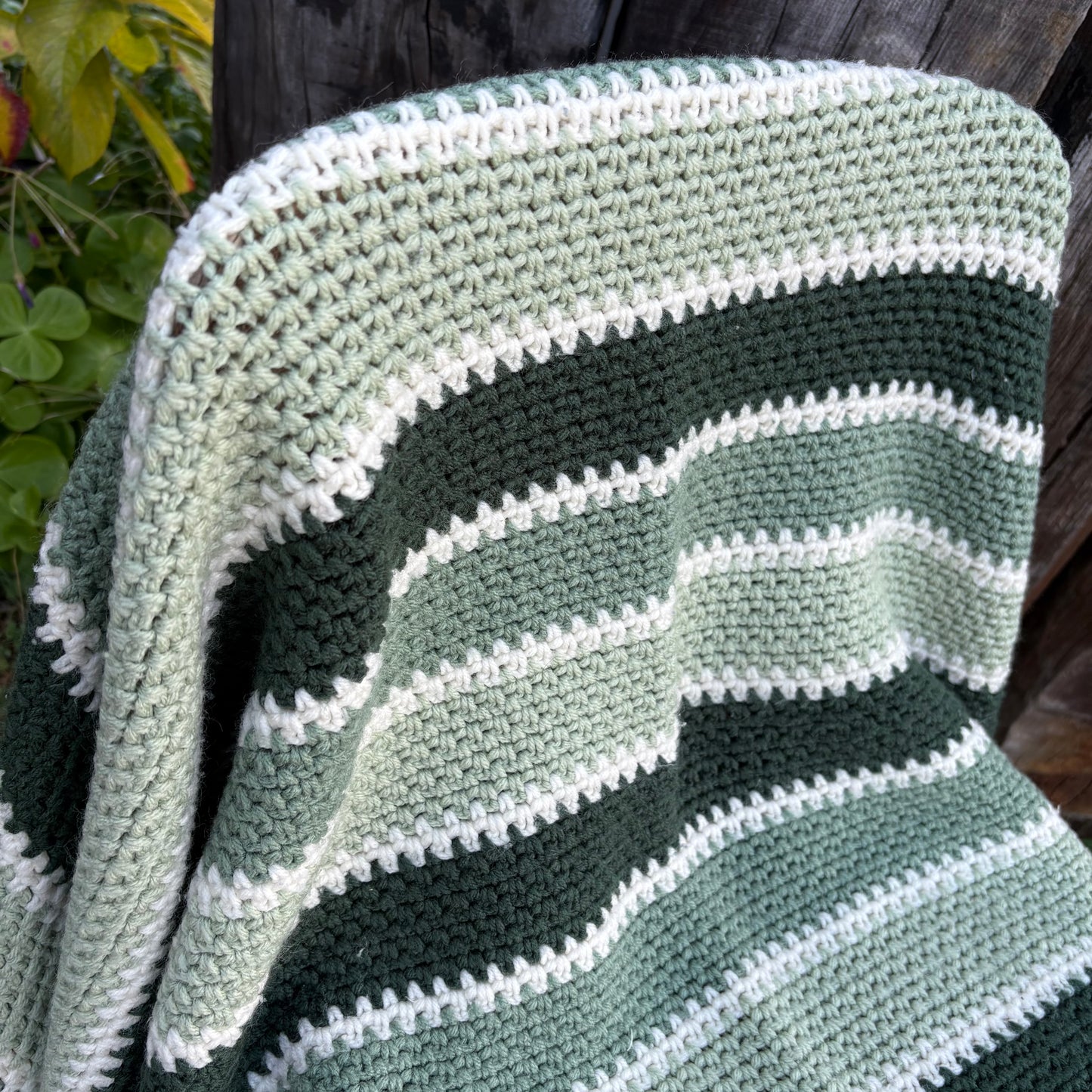 【USA vintage】granny blanket Green