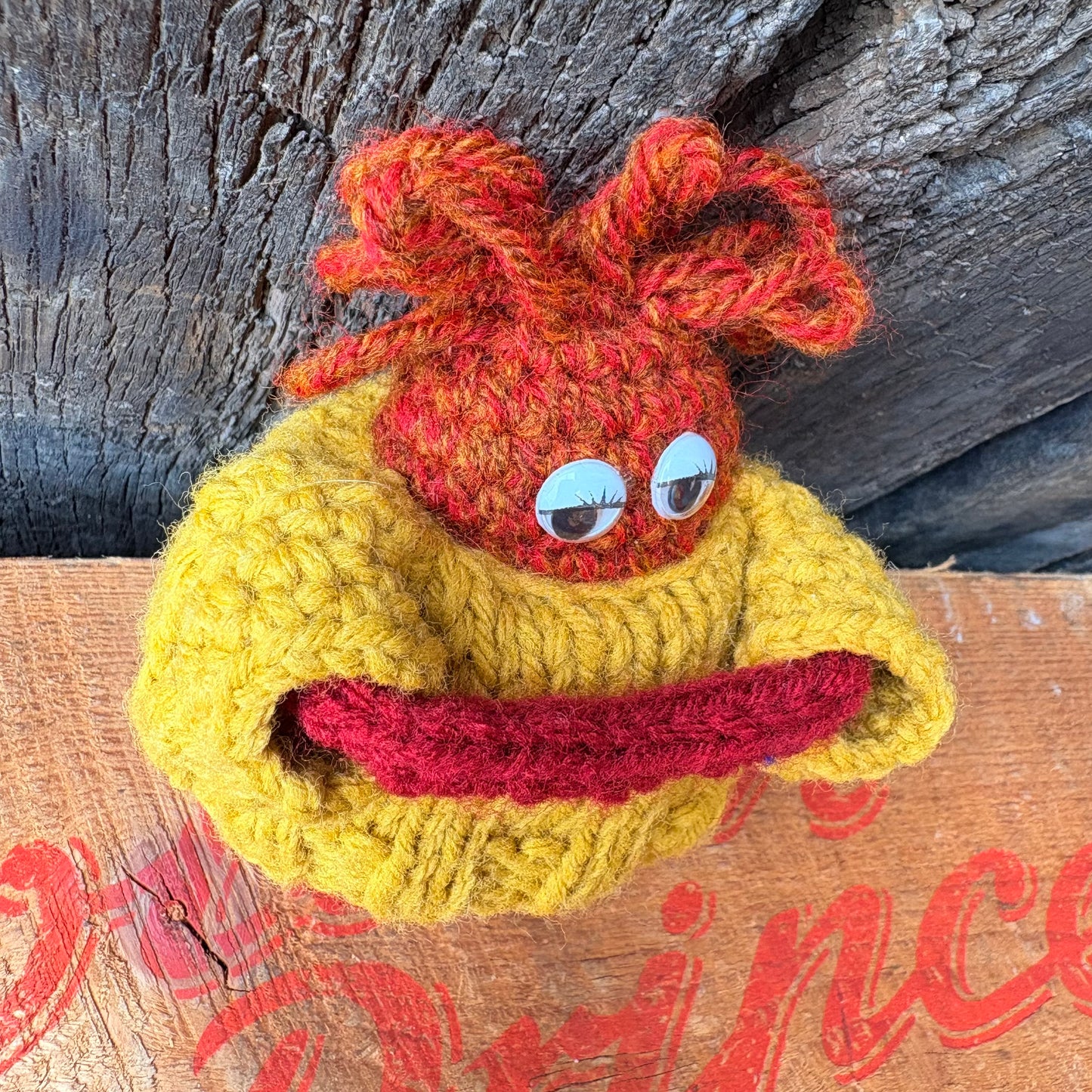 【USA vintage】handmade knitted plush toy
