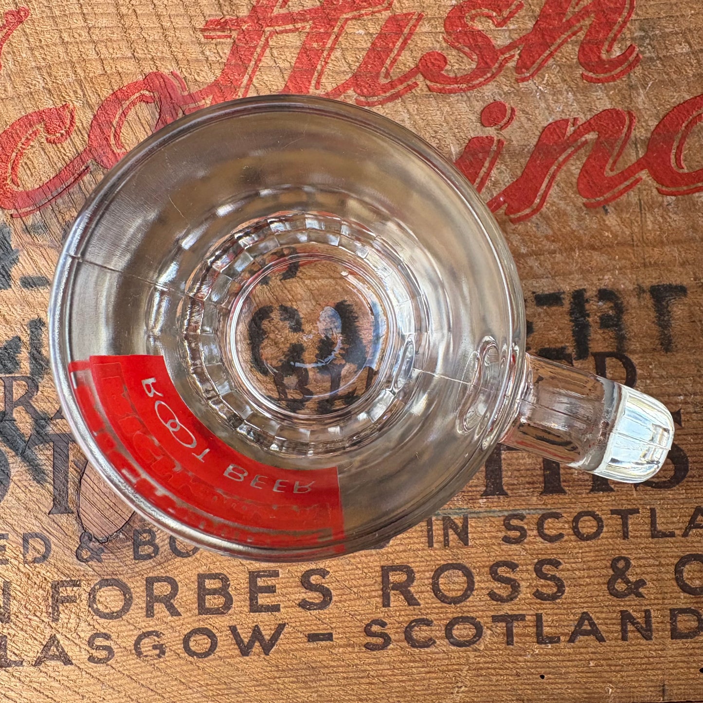 【1970s USA vintage】RICHardson ROOT BEER Advertising Glass Mug