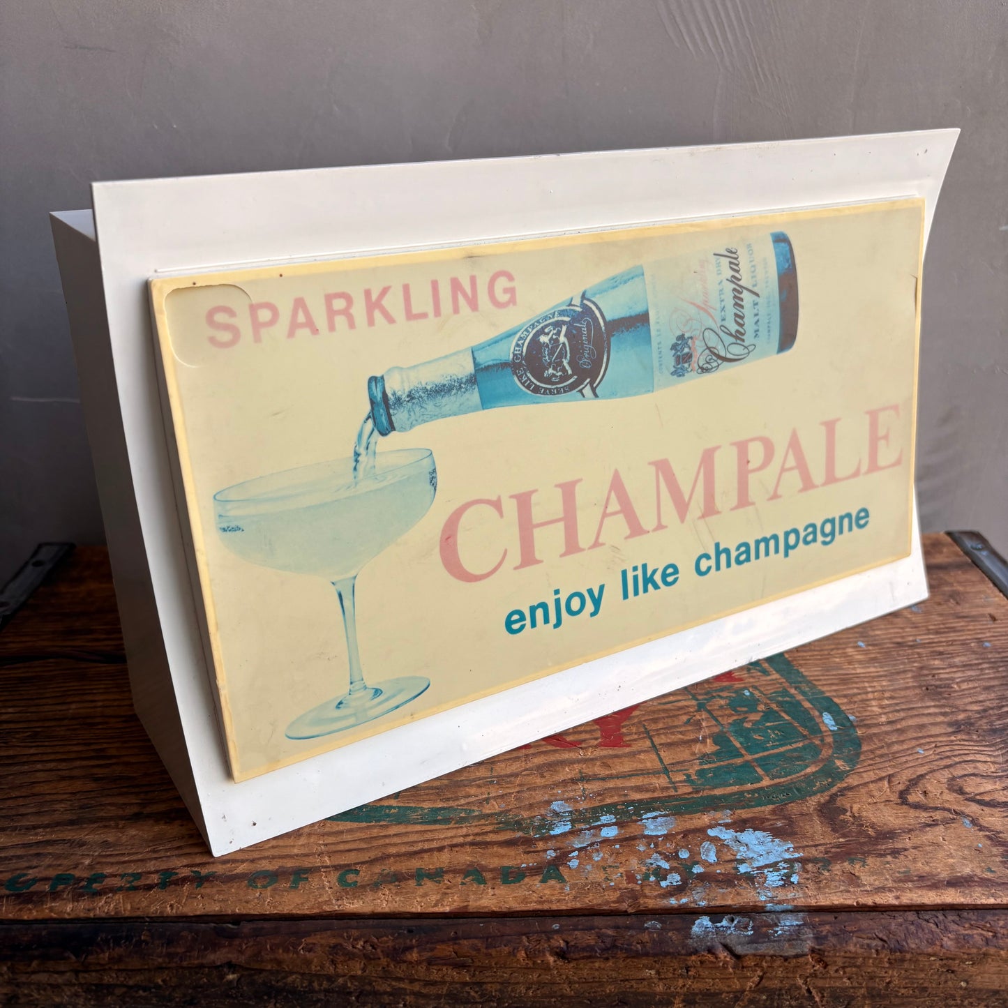 【1960s USA vintage】SPARKLING CHAMPALE ライト バーサイン 看板