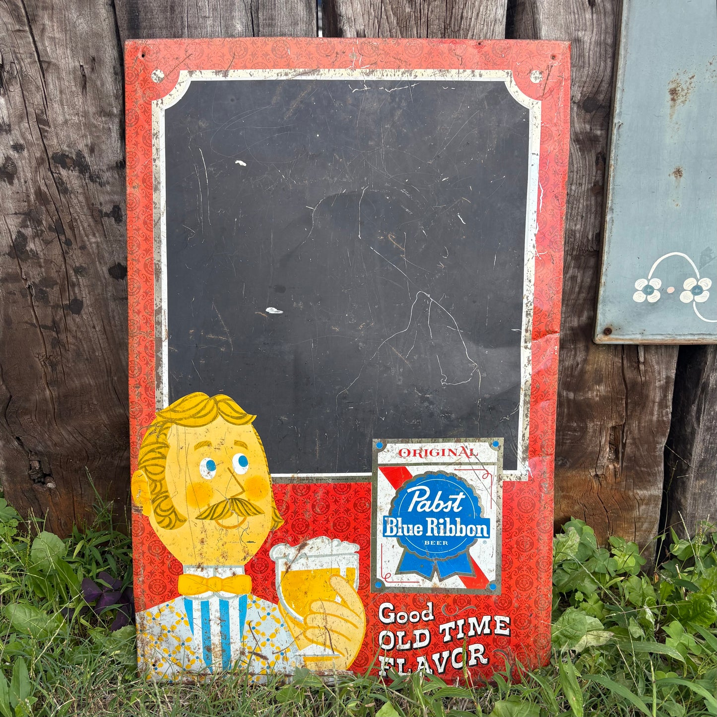 【1960s USA vintage】Pabst Blue Ribbon Beer Advertising Chalkboard