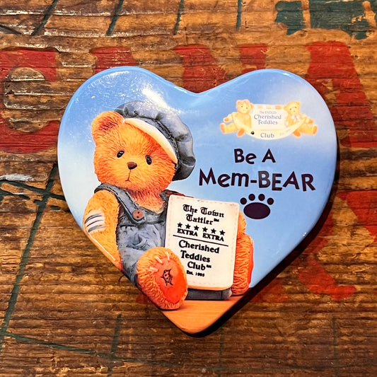 【USA vintage】Cherished Teddies Be A Mem-Bear 缶バッジ