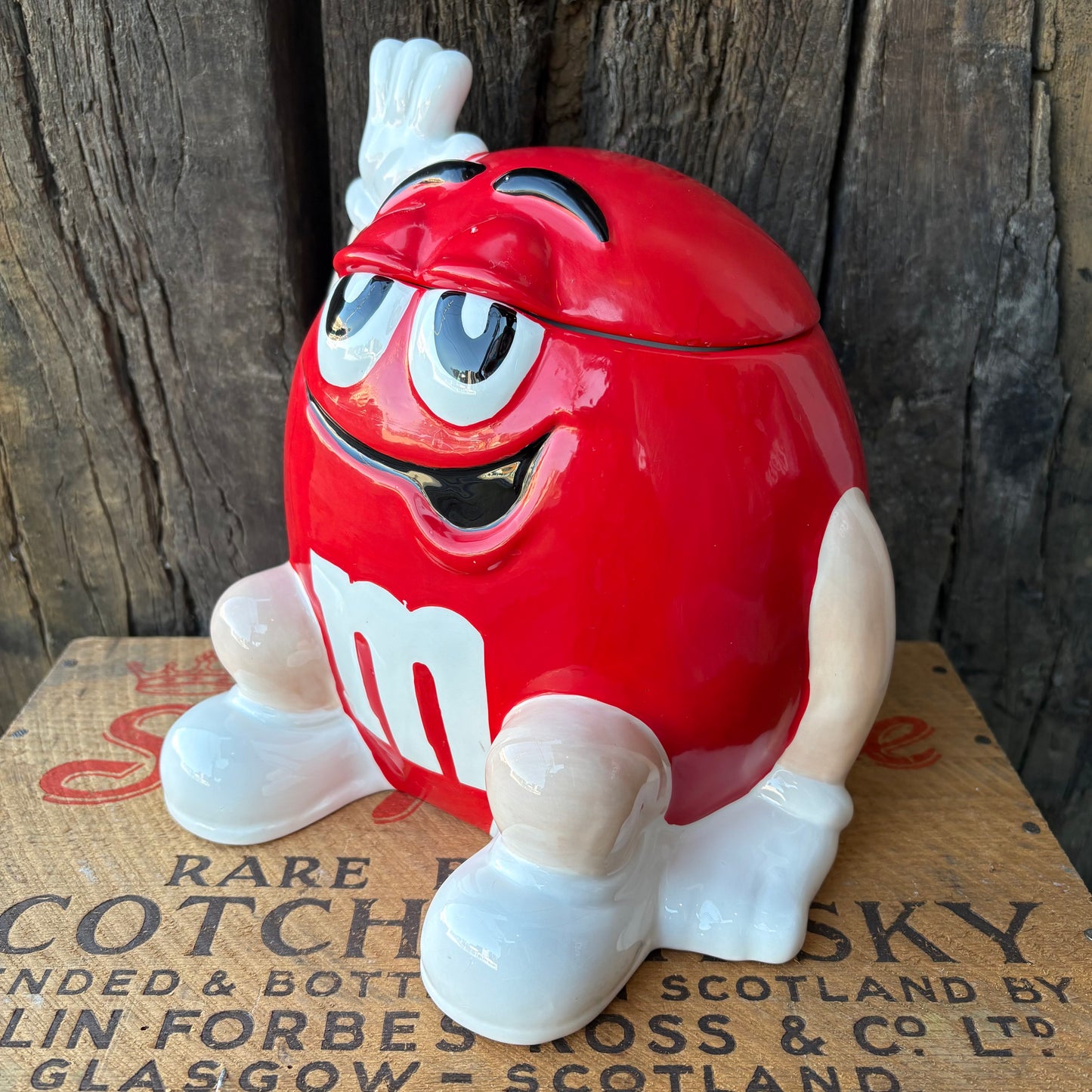 【1990s-2000s】M&M’s Red Ceramic Cookie Jar