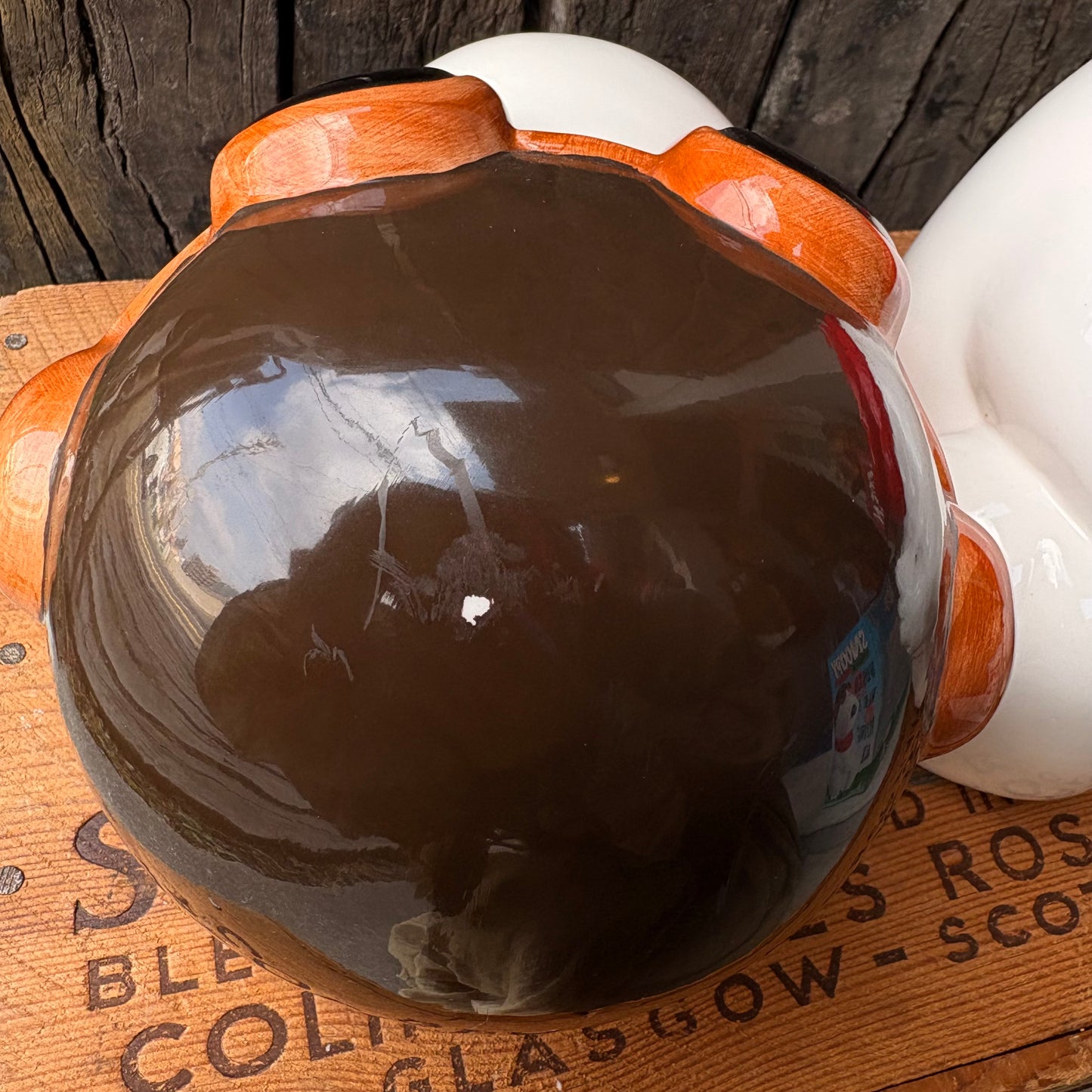 【1990s vintage】SNOOPY Flying Ace Cookie Jar Peanuts Benjamin & Medwin