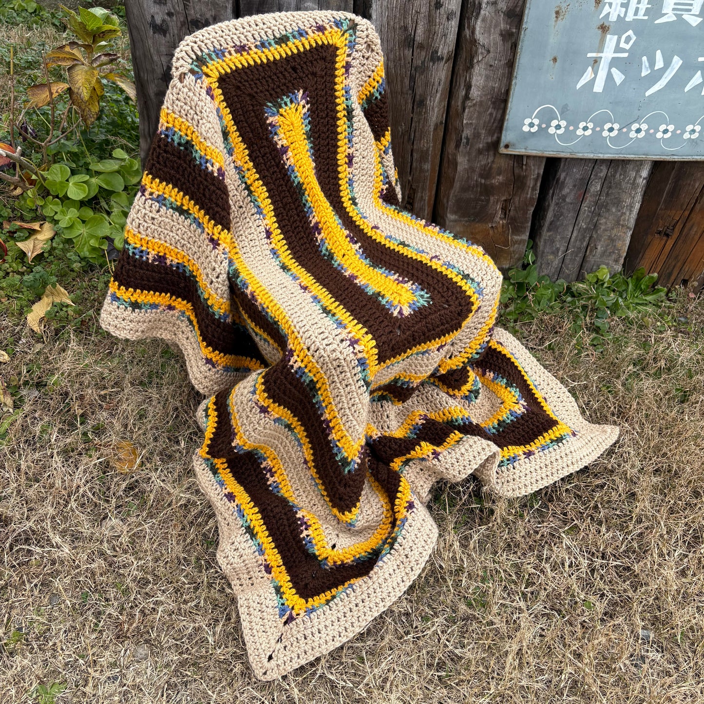 【USA vintage】 granny blanket