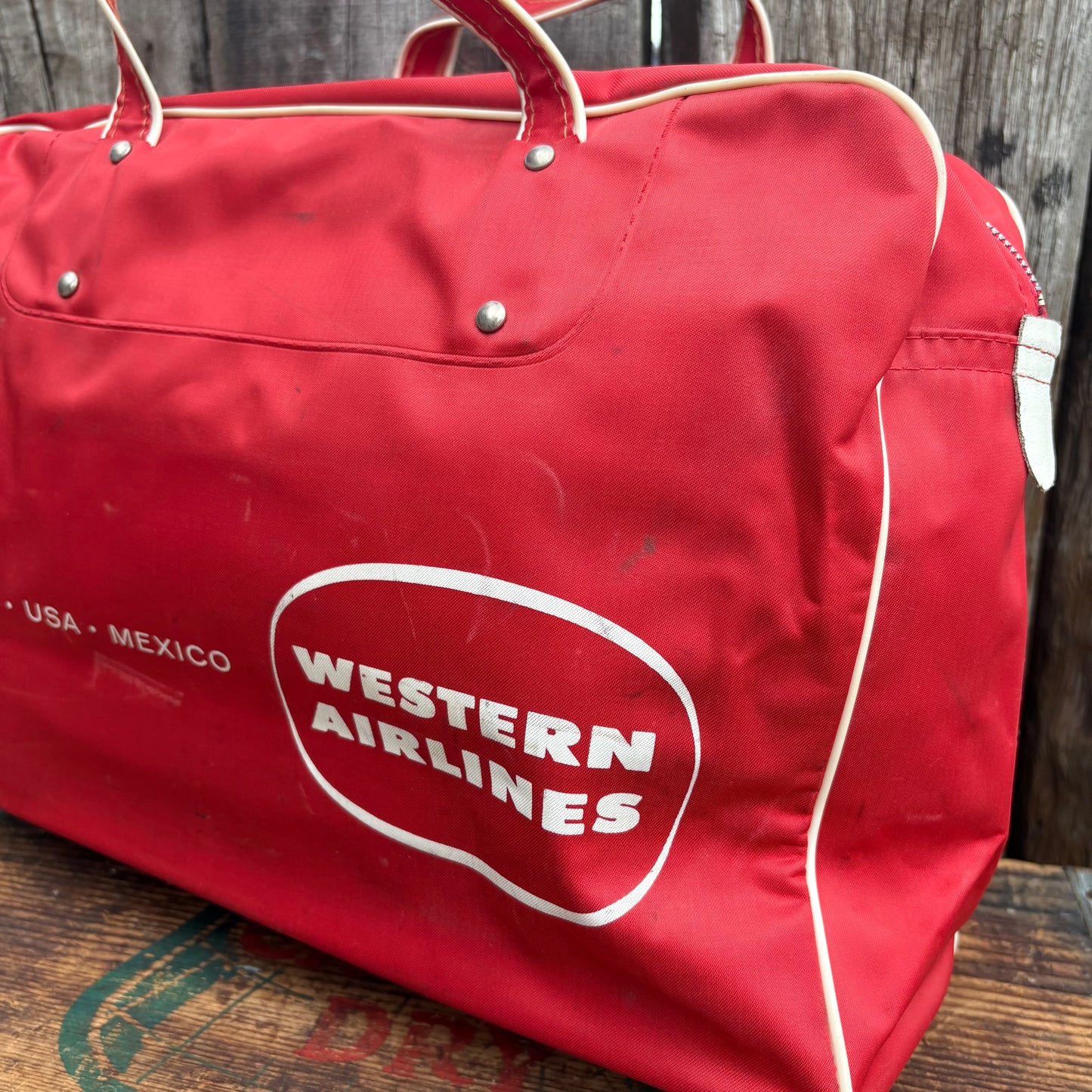 【~1980s USA vintage】 WESTERN AIRLINES BAG