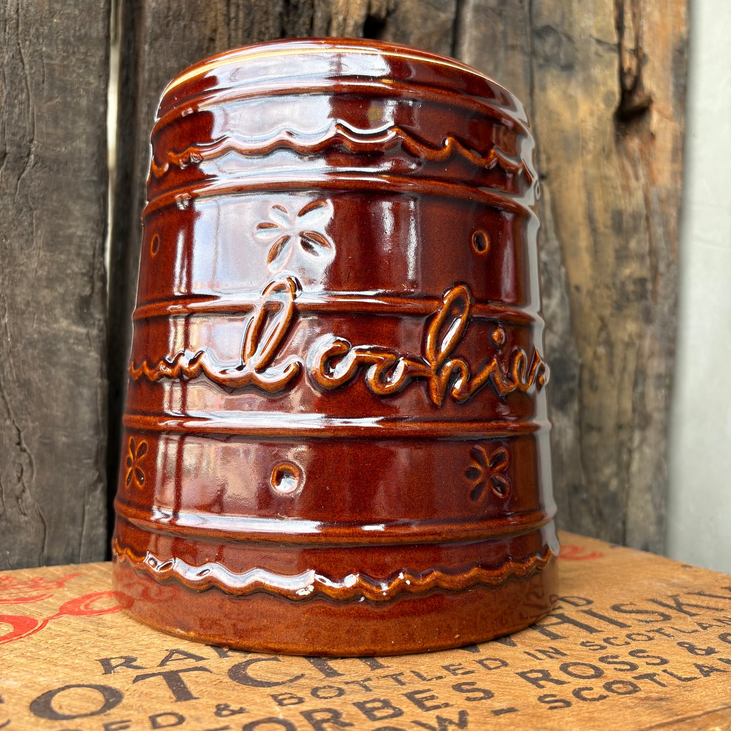 【1950s USA vintage】Marcrest Oven Proof Stoneware Cookie Jar
