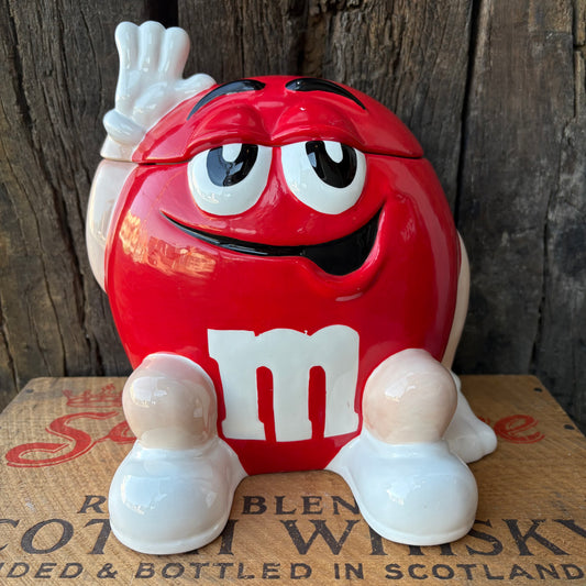 【1990s-2000s】M&M’s Red Ceramic Cookie Jar