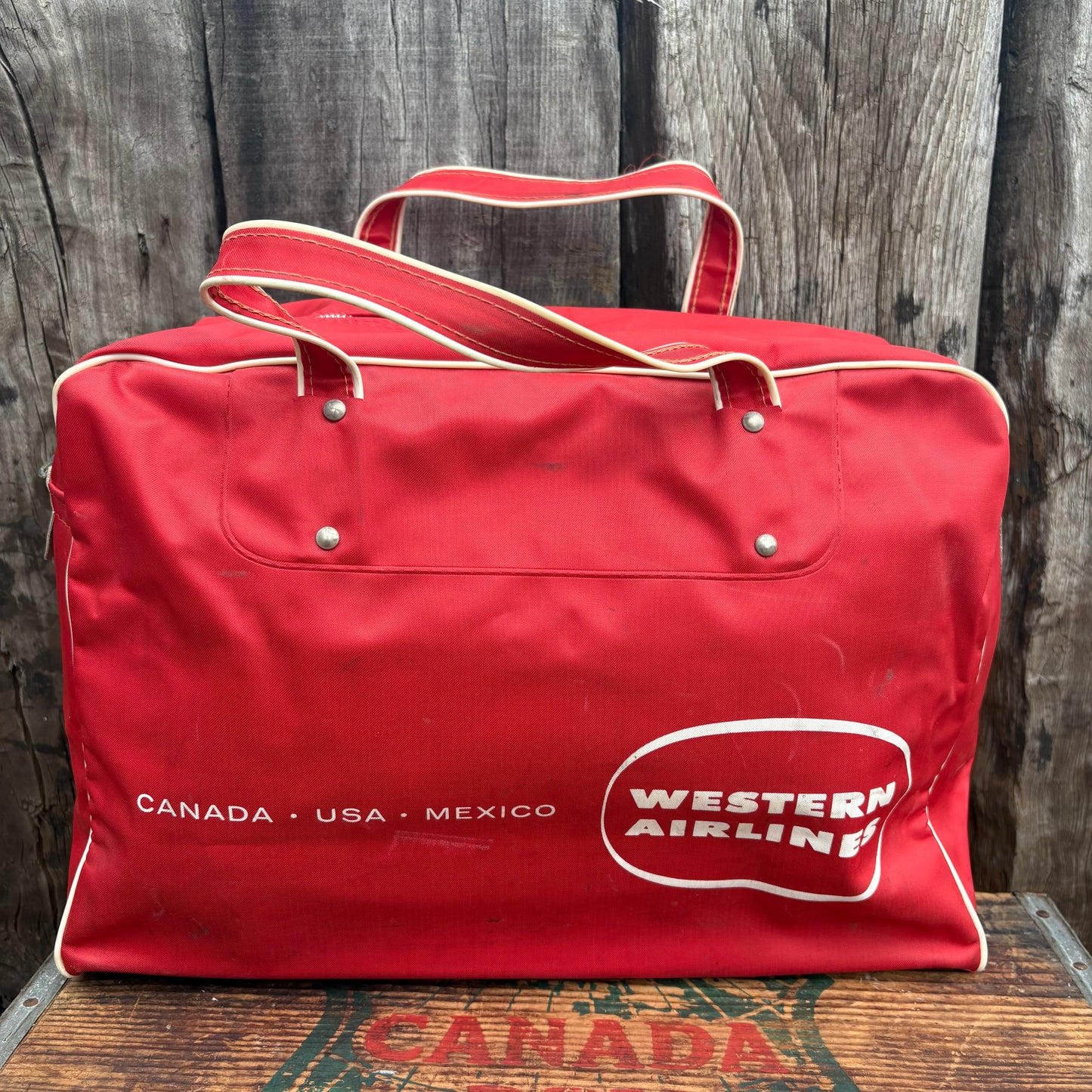 【~1980s USA vintage】 WESTERN AIRLINES BAG