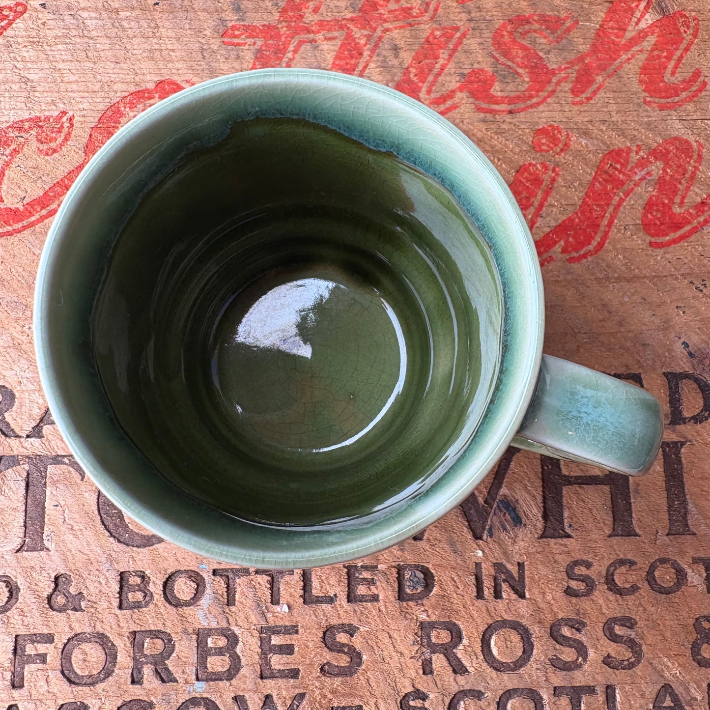 【1970s vintage】JAPAN stacking mug Green