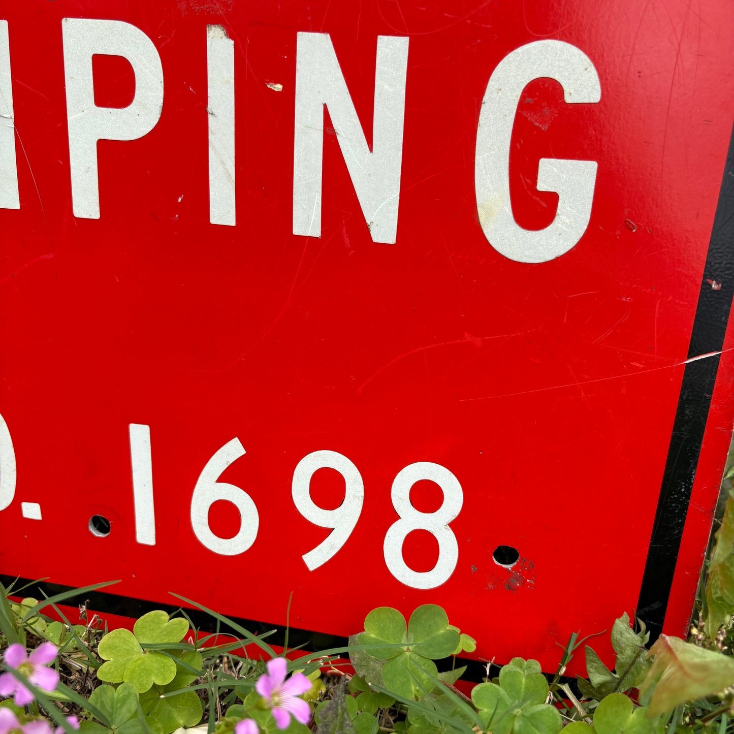 【1970s-1990s USA vintage】NO DUMPING Metal Road Sign